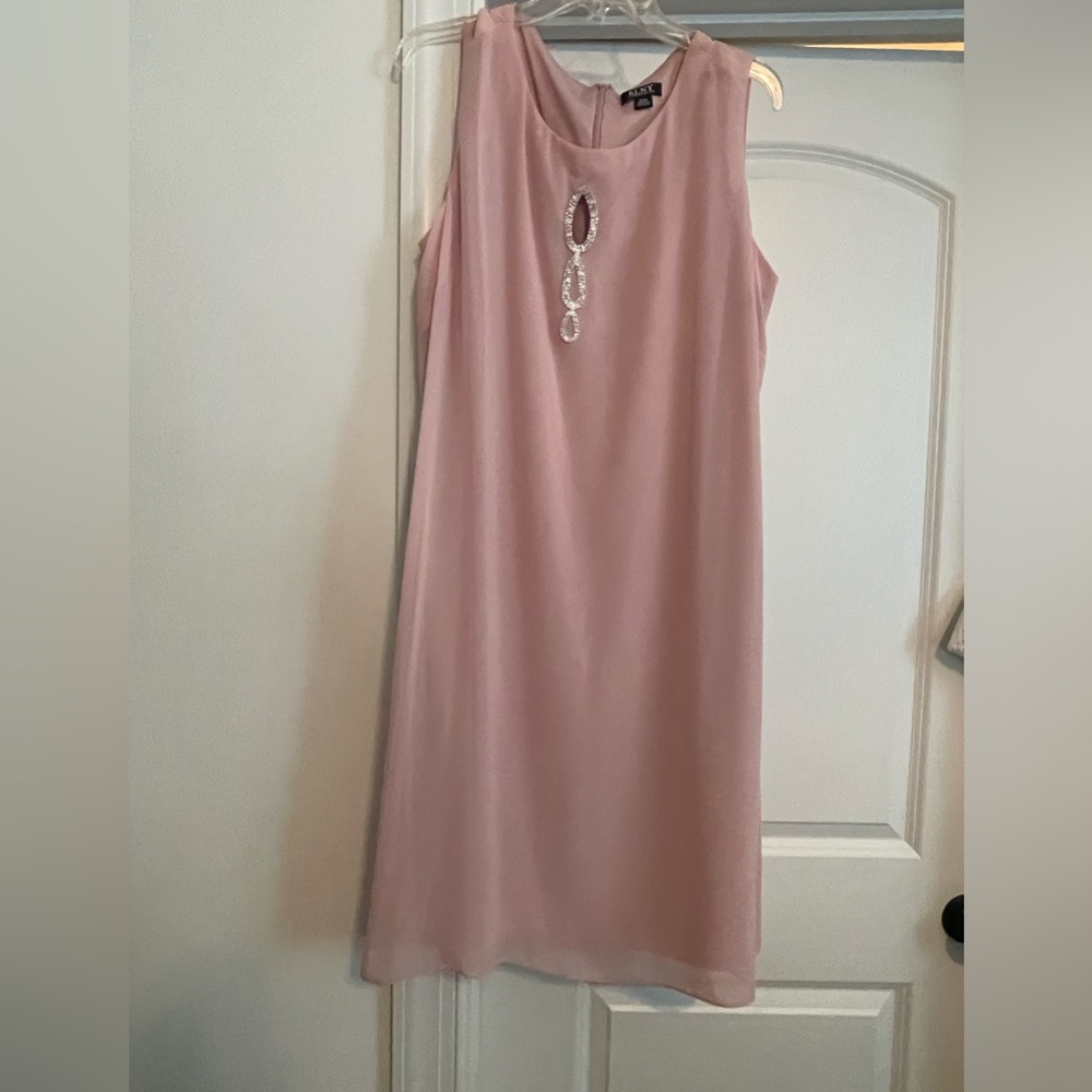 Semi formal pink dress with shawl.